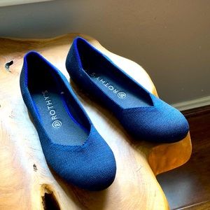 Rothy’s woman’s round toe flat - blue tweed 10w